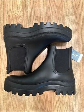 Igor Black Lug-Sole Chelsea Rain Boot